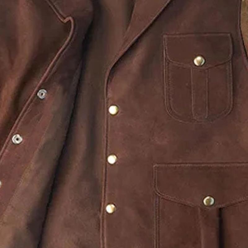 Men's Vintage Suede Single Breasted Vest 9888005783736