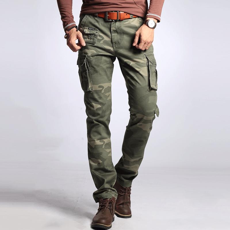 Men's Camouflage Multi-pocket Cotton Slim Cargo Pants 9261762838712